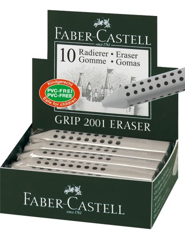Faber-Castell Grip 2001 triangular eraser, grey