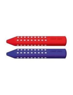 Faber-Castell Grip 2001 triangular eraser, red, blau