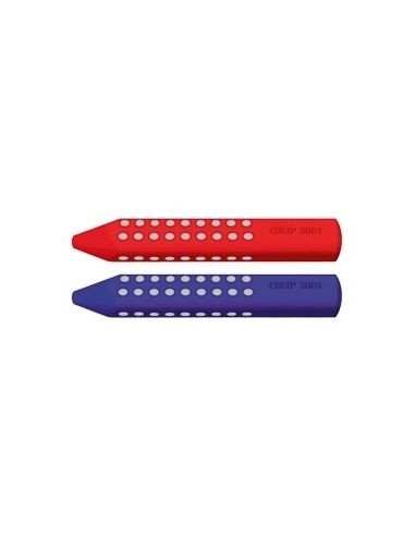 Faber-Castell Grip 2001 triangular eraser, red, blau