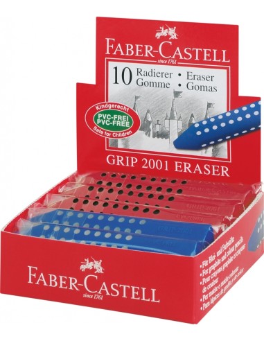 Kustukumm Faber-Castell Grip 2001, punane/sinine
