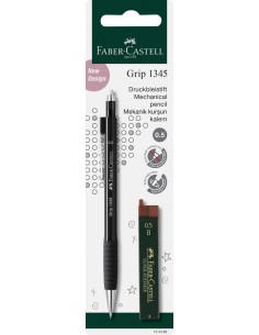 Mehaaniline harilik pliiats Faber-Castell Grip 1345 roheline 0,5mm +söed blistris 2