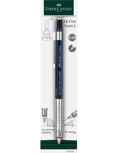 Mehaaniline harilik pliiats Faber-Castell TK-FINE VARIO L 0.35mm tumesinine
